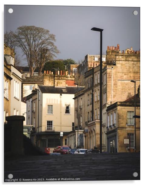 Bath Street View of Lansdown Road  Acrylic by Rowena Ko