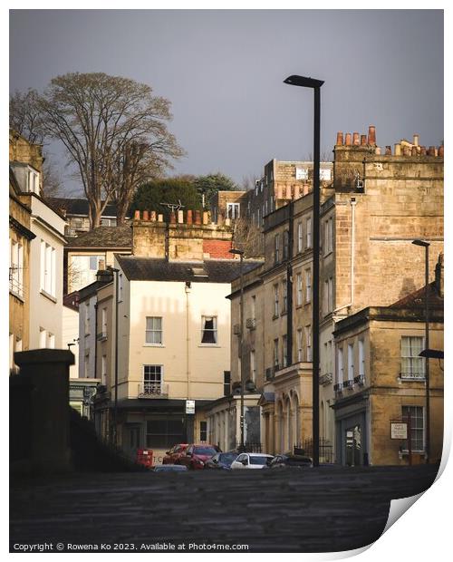 Bath Street View of Lansdown Road  Print by Rowena Ko