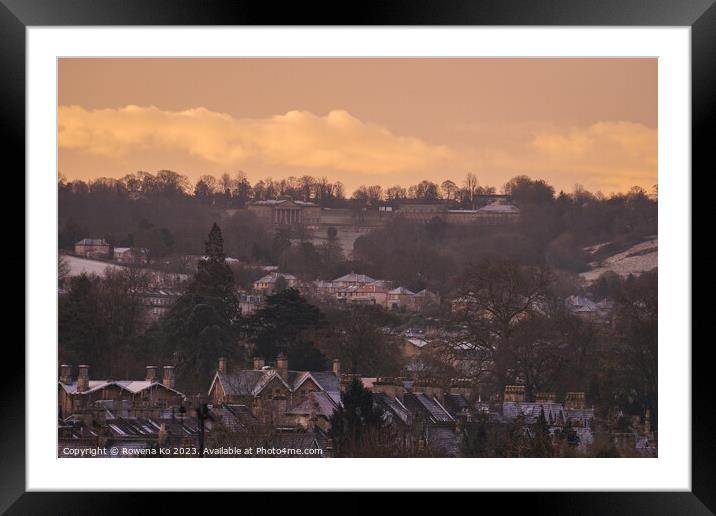 Bath urban landscape in sunrise  Framed Mounted Print by Rowena Ko