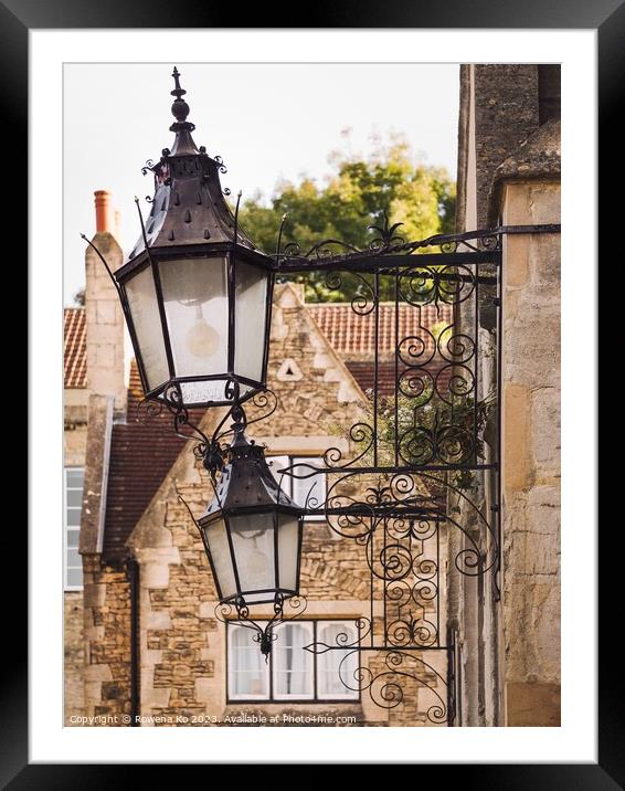 Lanterns in Bath City Framed Mounted Print by Rowena Ko