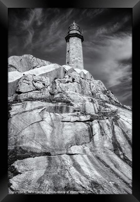Cape Villan Lighthouse - C1706-0669-BW Framed Print by Jordi Carrio
