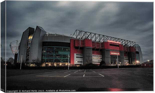 Old Trafford - The Morning after the Night Before Canvas Print by Richard Perks