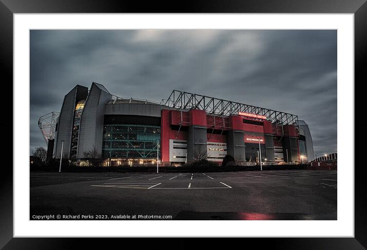 Old Trafford - The Morning after the Night Before Framed Mounted Print by Richard Perks