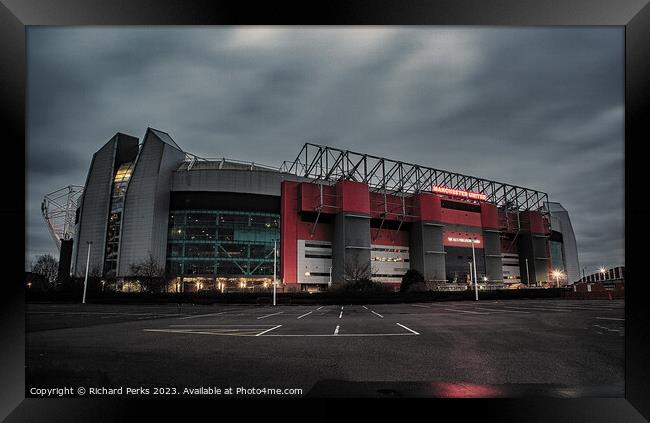 Old Trafford - The Morning after the Night Before Framed Print by Richard Perks