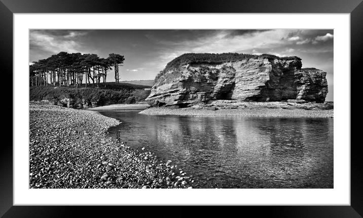 Mouth of River Otter, Budleigh Salterton Framed Mounted Print by Darren Galpin