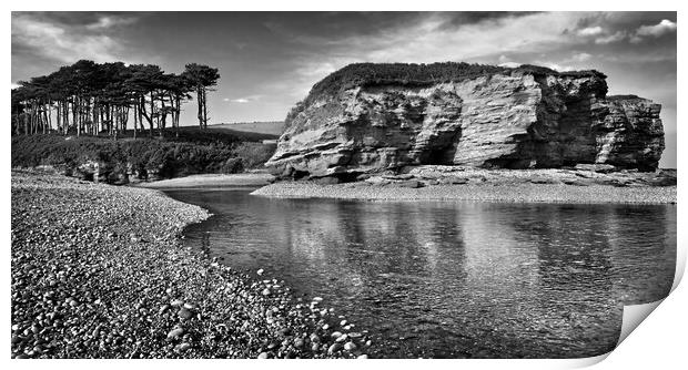 Mouth of River Otter, Budleigh Salterton Print by Darren Galpin