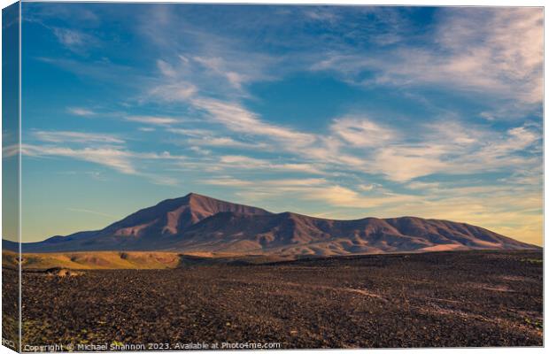 Early morning light at Papagayo, Lanzarote. Canvas Print by Michael Shannon
