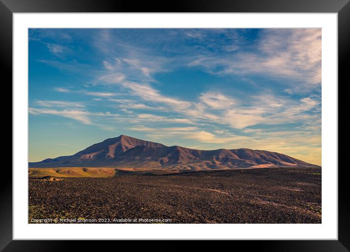 Early morning light at Papagayo, Lanzarote. Framed Mounted Print by Michael Shannon