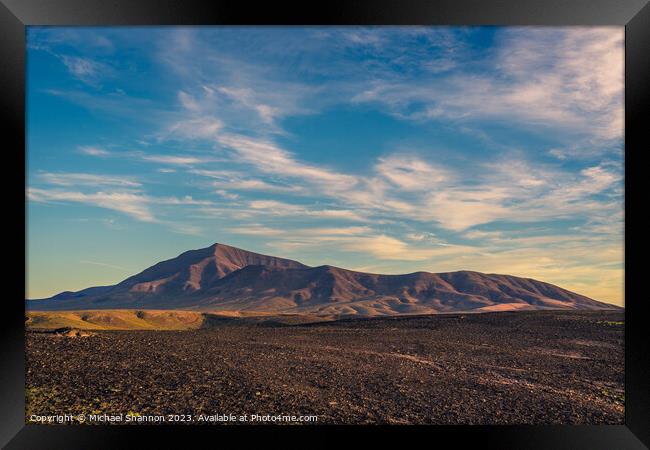 Early morning light at Papagayo, Lanzarote. Framed Print by Michael Shannon