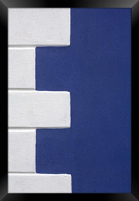 Blue Wall White Detail II Framed Print by Natalie Kinnear