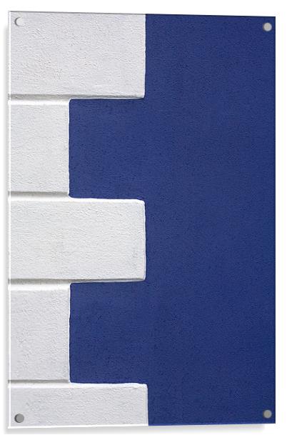 Blue Wall White Detail II Acrylic by Natalie Kinnear