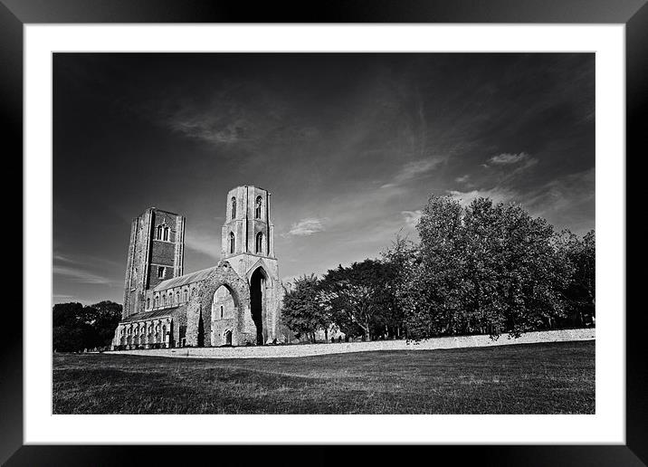 Wymondham Abbey Black & White Framed Mounted Print by Paul Macro