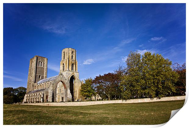 Wymondham Abbey in Autumn Print by Paul Macro