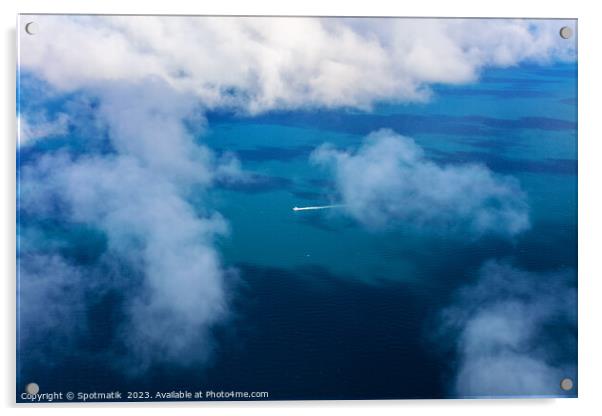 Aerial Australian Great Barrier Reef Queensland South Pacific  Acrylic by Spotmatik 
