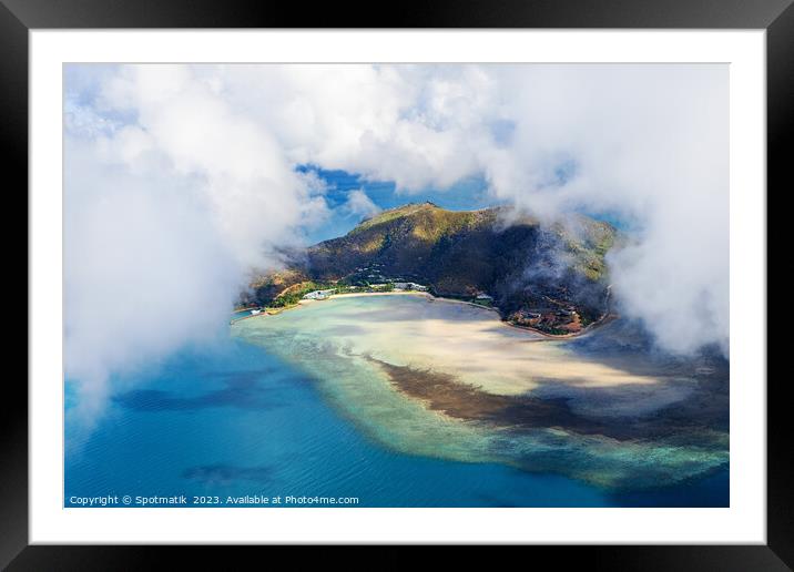 Aerial Hamilton Island Australia a luxury vacation resort  Framed Mounted Print by Spotmatik 