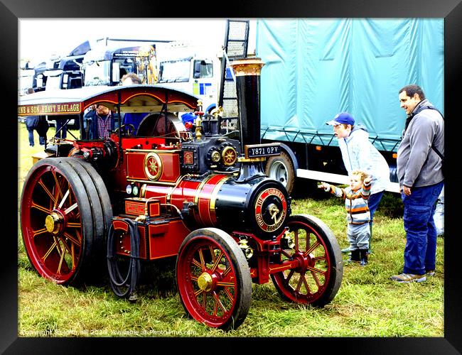 The 'Burrell' miniature road locomotive. Framed Print by john hill