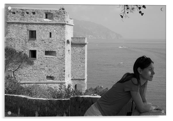 Monterosso al Mar Acrylic by Ian Middleton
