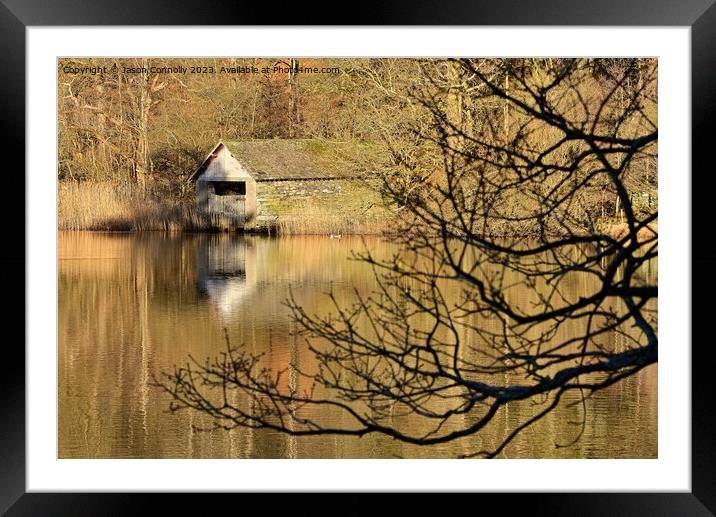 Rydal Water Boathouse. Framed Mounted Print by Jason Connolly