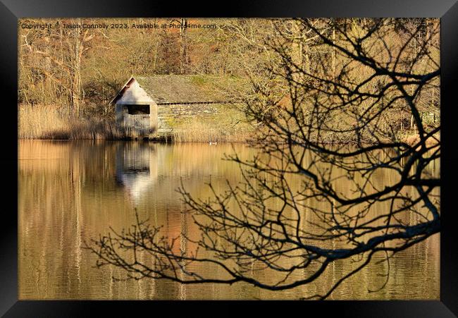 Rydal Water Boathouse. Framed Print by Jason Connolly