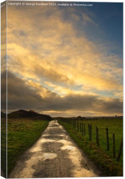 Pathway to the Clouds Canvas Print by George Davidson