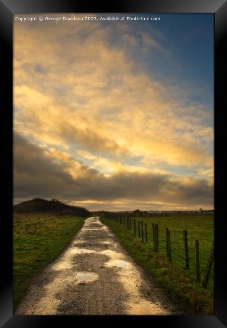 Pathway to the Clouds Framed Print by George Davidson