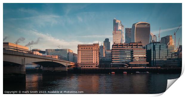 crossing london bridge Print by mark Smith