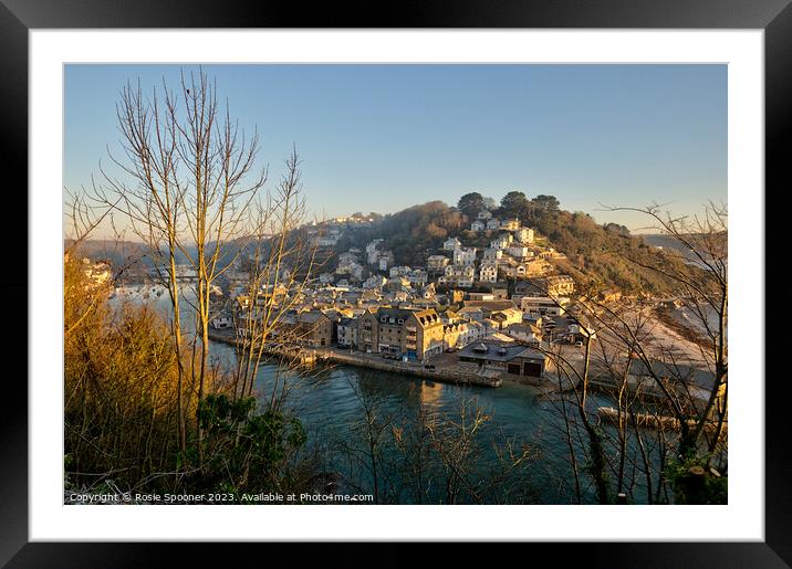 The River and East Looe just after sunrise  Framed Mounted Print by Rosie Spooner