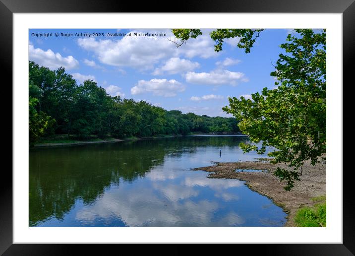 Fishing on the Kankakee River Framed Mounted Print by Roger Aubrey