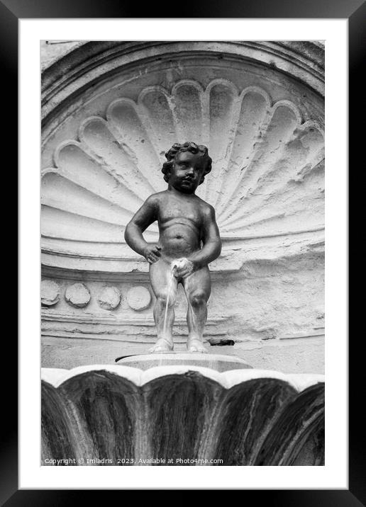 Mannekin Pis Statue, Geraardsbergen, Belgium Framed Mounted Print by Imladris 