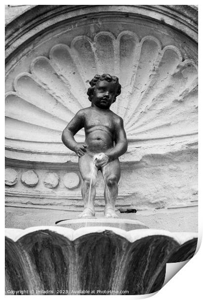 Mannekin Pis Statue, Geraardsbergen, Belgium Print by Imladris 