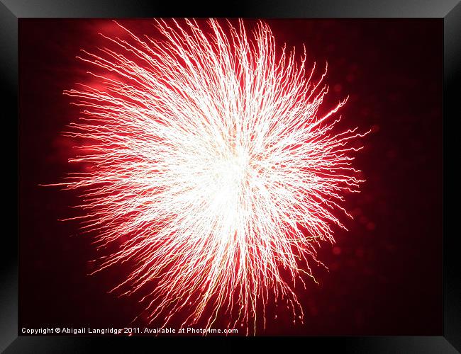 Fireworks Framed Print by Abigail Langridge