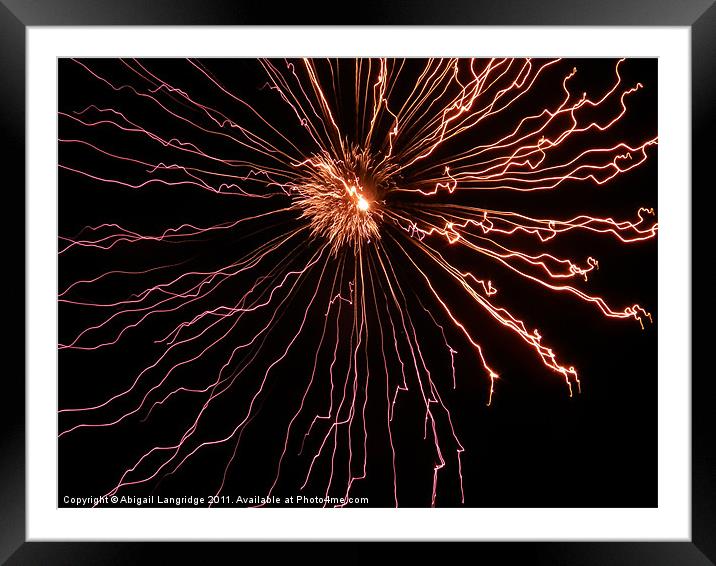 Fireworks Framed Mounted Print by Abigail Langridge