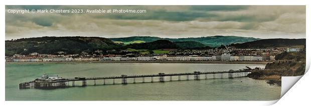 Stormy Drama on Llandudno Pier Print by Mark Chesters