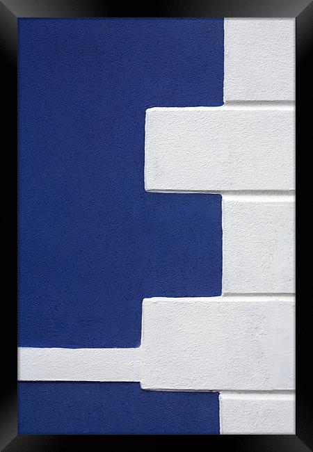 Blue Wall White Detail I Framed Print by Natalie Kinnear