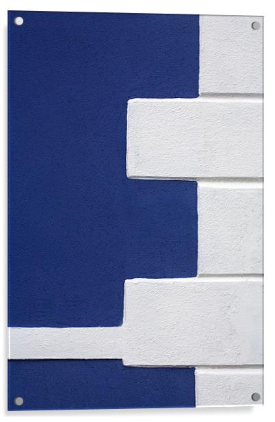 Blue Wall White Detail I Acrylic by Natalie Kinnear