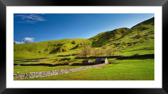 Peak District Countryside near Castleton Framed Mounted Print by Darren Galpin