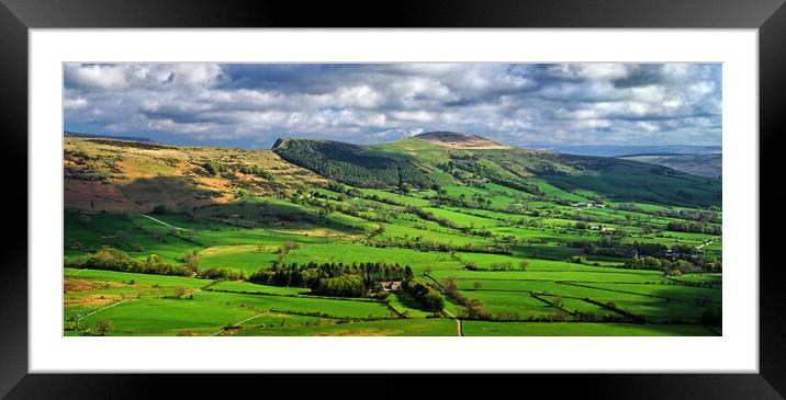 Great Ridge Panorama, Peak District Framed Mounted Print by Darren Galpin