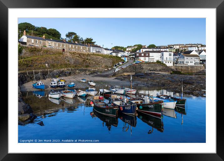 Portscatho Harbour Framed Mounted Print by Jim Monk