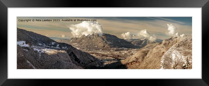 Vue Du Mont Favy (View of Mount Favy) Framed Mounted Print by Pete Lawless