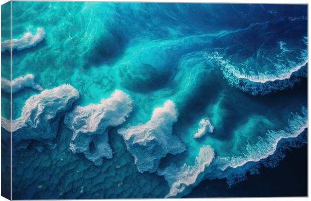 Beautiful decorative background of an aerial view of pictorial s Canvas Print by Joaquin Corbalan