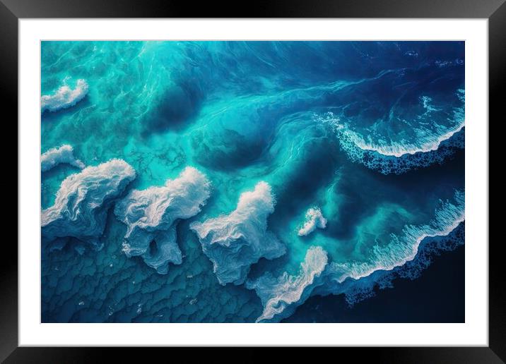 Beautiful decorative background of an aerial view of pictorial s Framed Mounted Print by Joaquin Corbalan