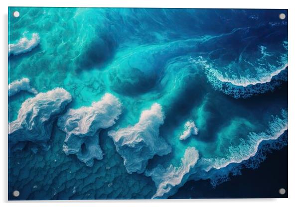 Beautiful decorative background of an aerial view of pictorial s Acrylic by Joaquin Corbalan