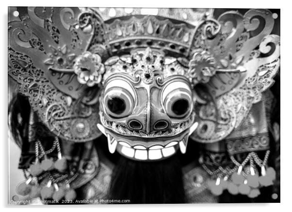 Balinese Barong traditional dancer ceremonial dragon mask Acrylic by Spotmatik 