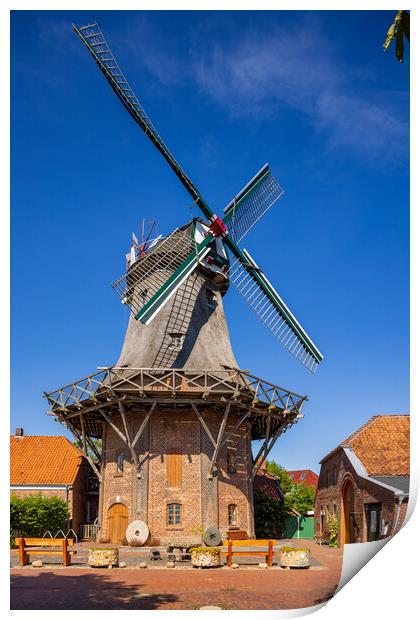 Windmill Jever Print by Thomas Schaeffer