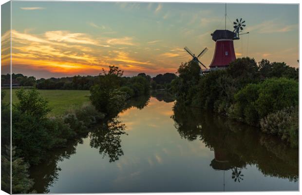 Windmill in the evening Canvas Print by Thomas Schaeffer