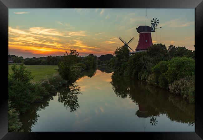 Windmill in the evening Framed Print by Thomas Schaeffer