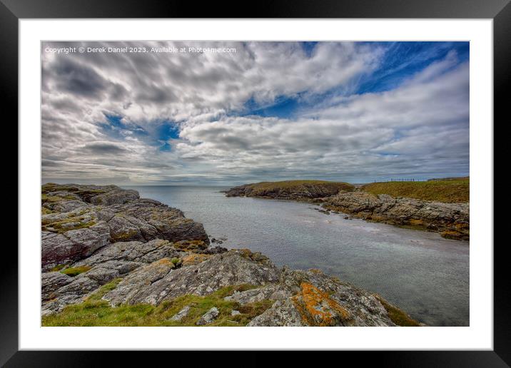 Moody Welsh Coastal Scene Framed Mounted Print by Derek Daniel