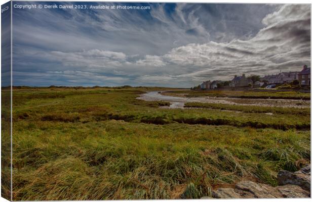 A Tranquil Walk through Aberffraw Canvas Print by Derek Daniel