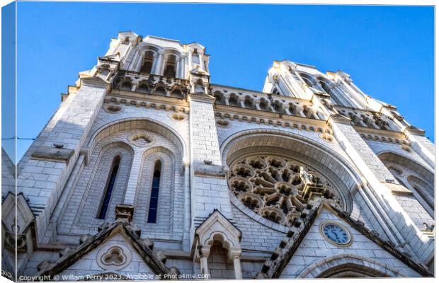 Basilica Notre Dame de Nice Church Nice France Canvas Print by William Perry