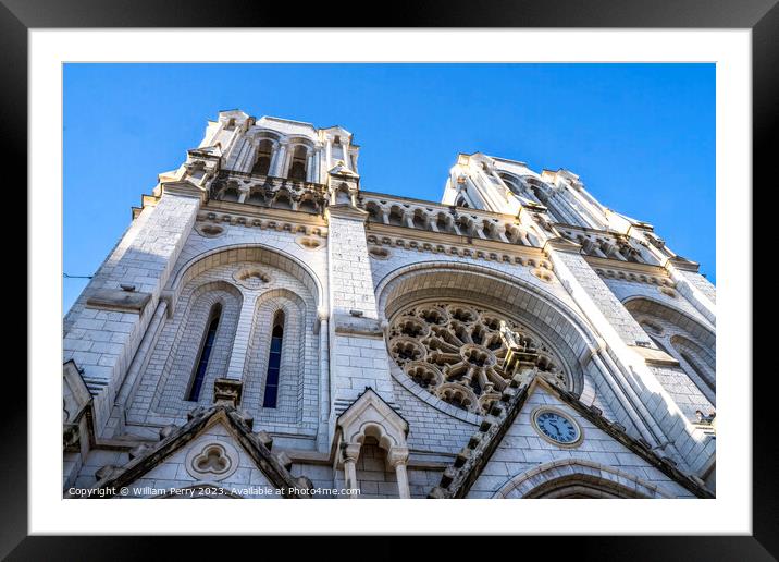 Basilica Notre Dame de Nice Church Nice France Framed Mounted Print by William Perry